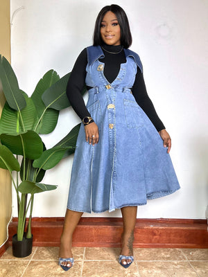 Button Up | Light Blue Denim Dress