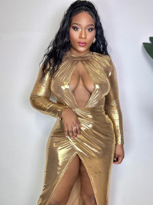 On My Body | Metallic Dress