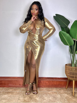 On My Body | Metallic Dress